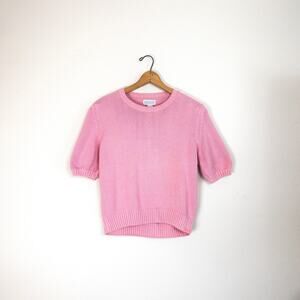 Lands’ End Vintage Pink Boxy Cotton Drifter Sweater M